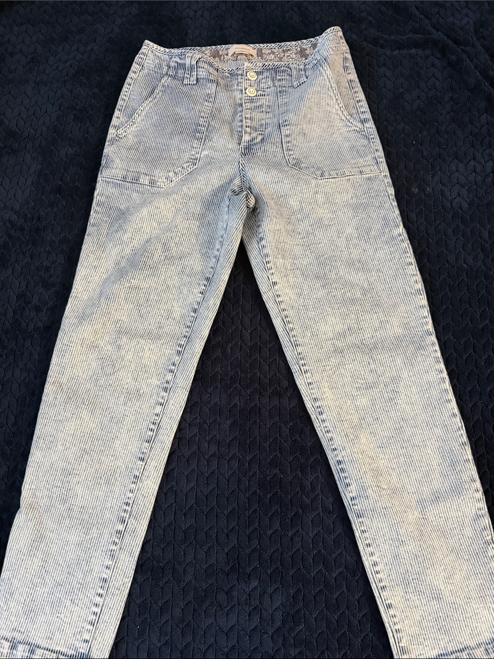 Sundance Emberly Jeans Railroad Stripes Tapered Ankle